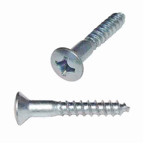 OPWS010114 #10 X 1-1/4" Oval Head, Phillips, Wood Screw, Zinc